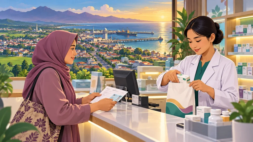 Ilustrasi persiapan pengambilan obat Program Rujuk Balik di apotek