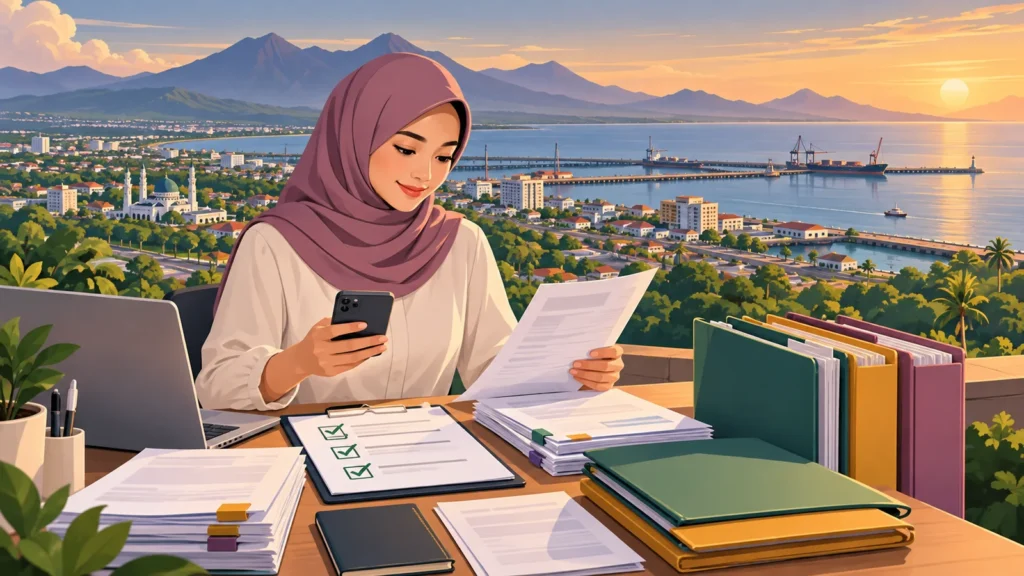 Ilustrasi checklist dokumen untuk persiapan pengambilan obat PRB
