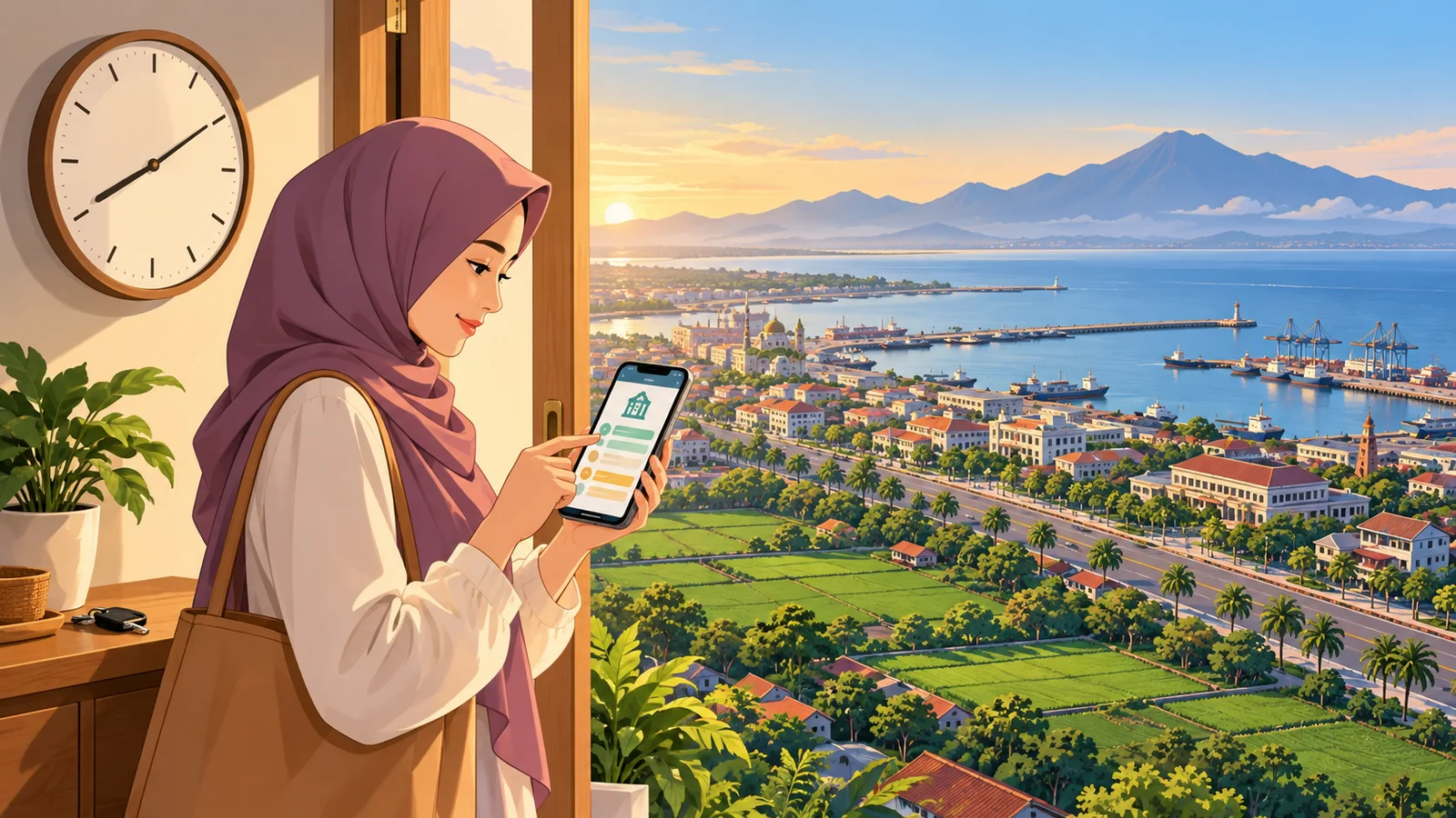 Ilustrasi cek jam operasional Apotek BPJS Probolinggo melalui peta dan checklist sebelum datang