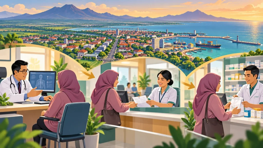 Ilustrasi alur Program Rujuk Balik dari konsultasi hingga apotek di Probolinggo